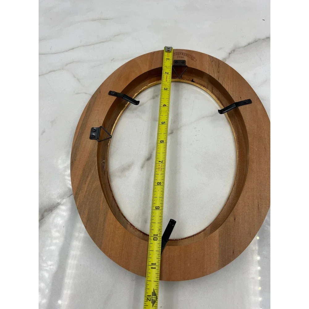 Van Hygan & Smythe Oval Wood Frame Mahogany Gold Rim CS95 9x11 Wall Decor